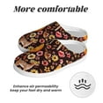 thumbnail image 6 of Daiia Woodland Creatures Floral Print Women’s Fuzzy Slippers Memory Foam Lightweight House Shoes Cozy Loafer Flannel House Shoes-42/43, 6 of 7