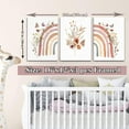 thumbnail image 4 of 3Pcs Framed Boho Rainbow Canvas Wall Art Prints Cute Wildflowers Rainbow Boho Nursery Wall Decor for Girls Wall Art Posters for Kids Room Baby Room Classroom Bedroom Decor 12"x16"x3 Colorful, 4 of 6