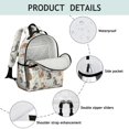 thumbnail image 4 of Multicolor Cat and Flower White Pattern Cute School Backpack Bag for School with Padded Back and Adjustable Shoulder Straps 15.25"x11.5"x5.25", 4 of 4