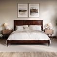 thumbnail image 2 of AFI Charlotte King Solid Wood Low Profile Platform Bed, Walnut, 2 of 12