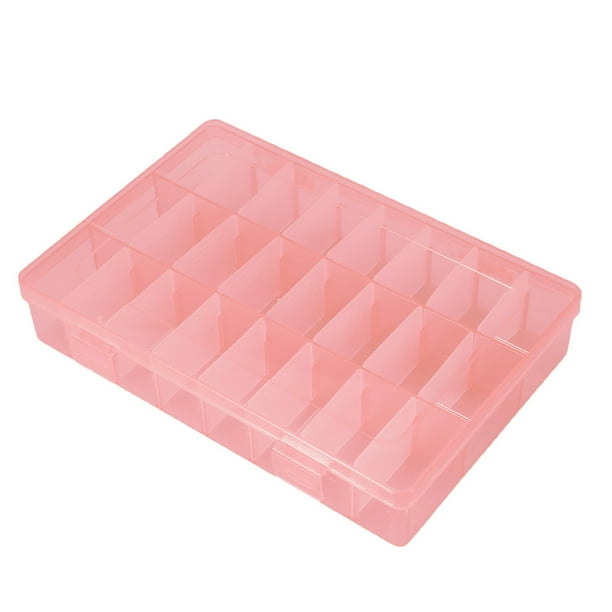 Caja de almacenamiento de plástico, 24 rejillas de plástico para joyería, caja de almacenamiento de plástico, organizador, caja de almacenamiento de plástico para joyería, diseño de clase mundial Jadeshay A