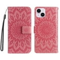 thumbnail image 5 of Allytech for Apple iPhone 15 Plus Case Wallet, Mandala Embossed PU Leather Flip Folio Cover Cards Slots Stand Protective Shockproof Wallet Case Cover for Apple iPhone 15 Plus - Pink, 5 of 12