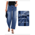 thumbnail image 6 of DOKOTOO Women's Barrel Jeans Wide Leg Vintage Mid Rise Y2k Baggy Boyfriend Ankle Denim Pants, 6 of 11