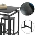 thumbnail image 4 of Nmkwnr Rectangle Dining Table Set for 4 Person, Bar Table with 4 Pack Bar Stools, Bar Table Chair for Kitchen, Dining Room, Bar, 4 of 8
