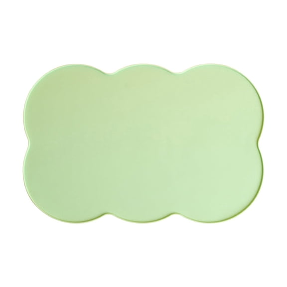 Silicone Pet Food Mat,17.32x10.6 Inch Rectangular Non-slip Dog & Cat Mat for Food & Water Bowls,Splash-proof Pet Food Mats,Easy to Clean,Green
