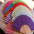 thumbnail image 2 of Colorful Paper Fan Handheld Foldable Children Painting Fan Bridal Dancing Photographic Props, 2 of 4