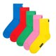 thumbnail image 1 of Happy Socks Calcetines unisex, paquete de 5 - Calcetines cortos lisos, mezcla de algodón, un color Azul/Rojo/Verde/Rosa/Amarillo 36-40, 1 of 7