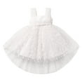 thumbnail image 3 of IBTOM CASTLE Toddler Baby Girls Birthday Party Dress Butterfly Embroidery Princess Tulle Tutu Wedding Pageant Evening Prom Ball Gown 2-3 Years White Flower, 3 of 5
