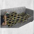 thumbnail image 6 of Kente Pattern Soft Flannel Fleece Throw Blanket, Traditional Style Design with Triangular Details Funky Pattern Print, Cozy Plush for Indoor and Outdoor Use, 60" x 80", Multicolor, by Ambesonne, 6 of 6
