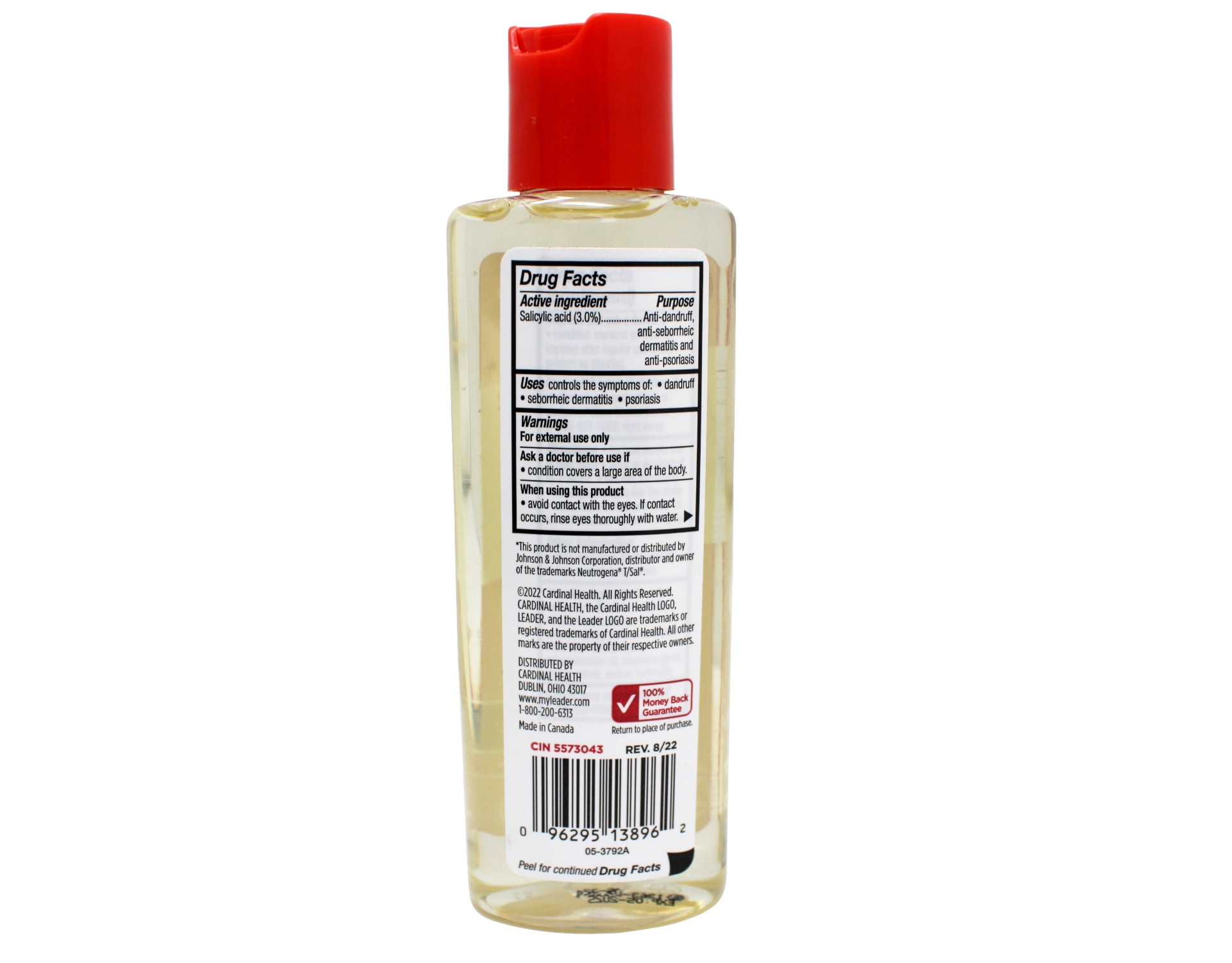 Leader Therapeutic Dandruff Shampoo Anti-Dandruff, Anti-Seborrheic Dermatitis and Anti-Psoriasis - salicylic acid Shampoo 4.5 Fl Oz (133 ml) - 3 Pack