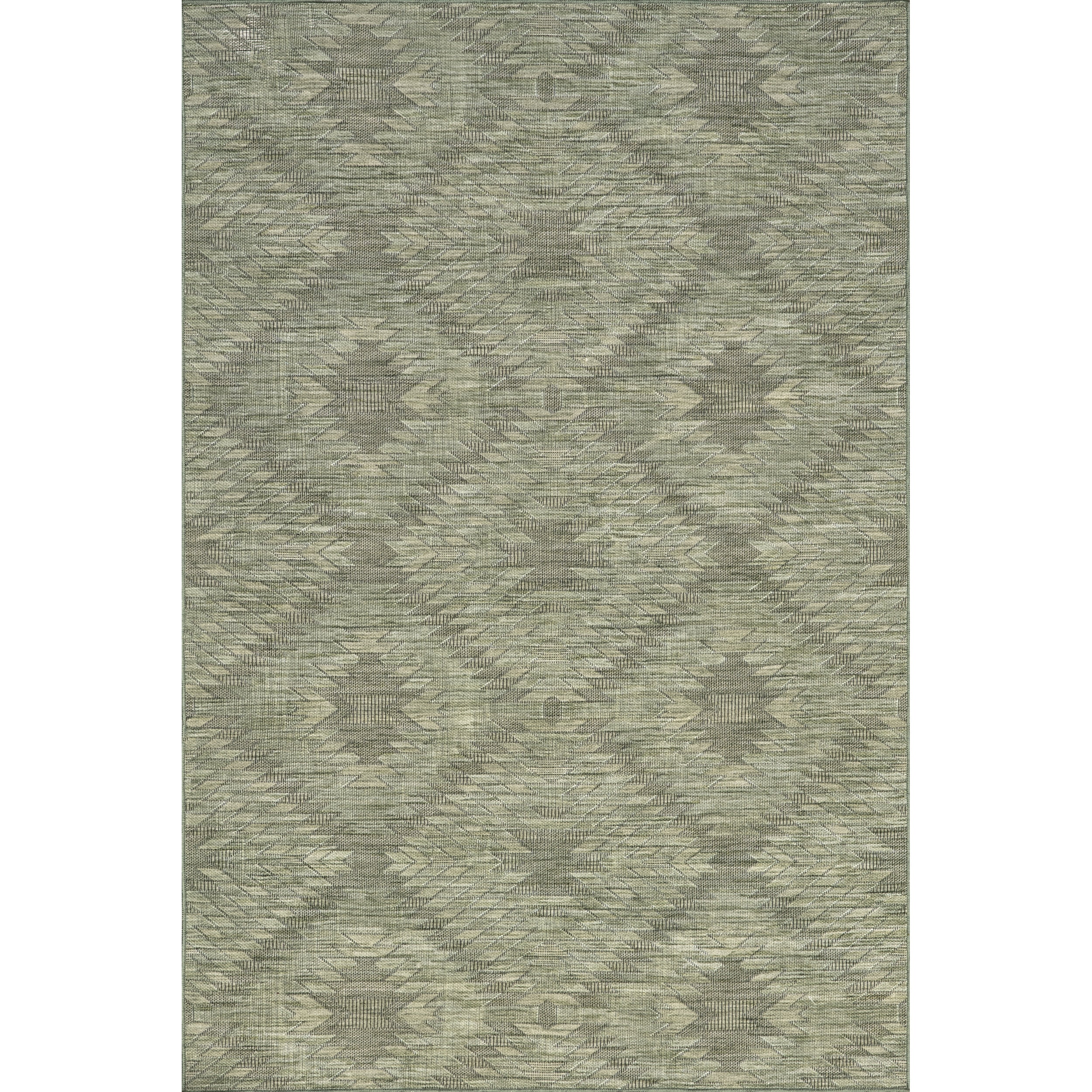 nuLOOM Alma Mid-Century Modern Machine Washable Area Rug, 7' x 9', Sage Green