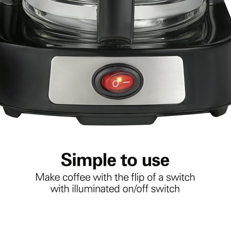 Hamilton Beach - Compact 5-Cup  Coffee Maker - BLACK