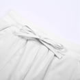 thumbnail image 6 of JIAYUE Women's Pants Calf Length Summer Cropped With Drawstring Elastic Waist And Side Pockets Comfortable Lightweight Pure Color Trousers For Outdoor Travel Stylish Bottoms For Women, 6 of 8