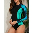 thumbnail image 5 of Charmo Womens Rash Guard Shirt Long Sleeve Raglan Sun Protection Swim Shirt Bathing Suit UPF 50+, 5 of 6