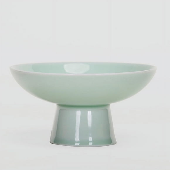 Plato de fruta de cerámica de celadón, plato de fruta de pie alto, plato de refresco, plato de fruta para bodas en restaurantes, plato de frutos secos, plato de repostería para clubes de hoteles