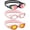 02 Black Pink & Pink Orange & Pink Clear, variant on Adult Swim Goggles,3 Pack Swimming Goggles for Swimming,Goggles Swimming for Women and Men,Anti Fog Swim Goggles