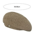 thumbnail image 2 of Pnellth Women Fall Winter Beret，Solid Color Thick Warm Soft Anti-slip Lightweight Decorative Brimless Vintage Hat Winter Cap, 2 of 7