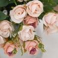 thumbnail image 2 of Efavormart 2 Pack | 12" Blush / Rose Gold Artificial Open Rose Flower Bouquets, Small Faux Floral Arrangements, 2 of 11