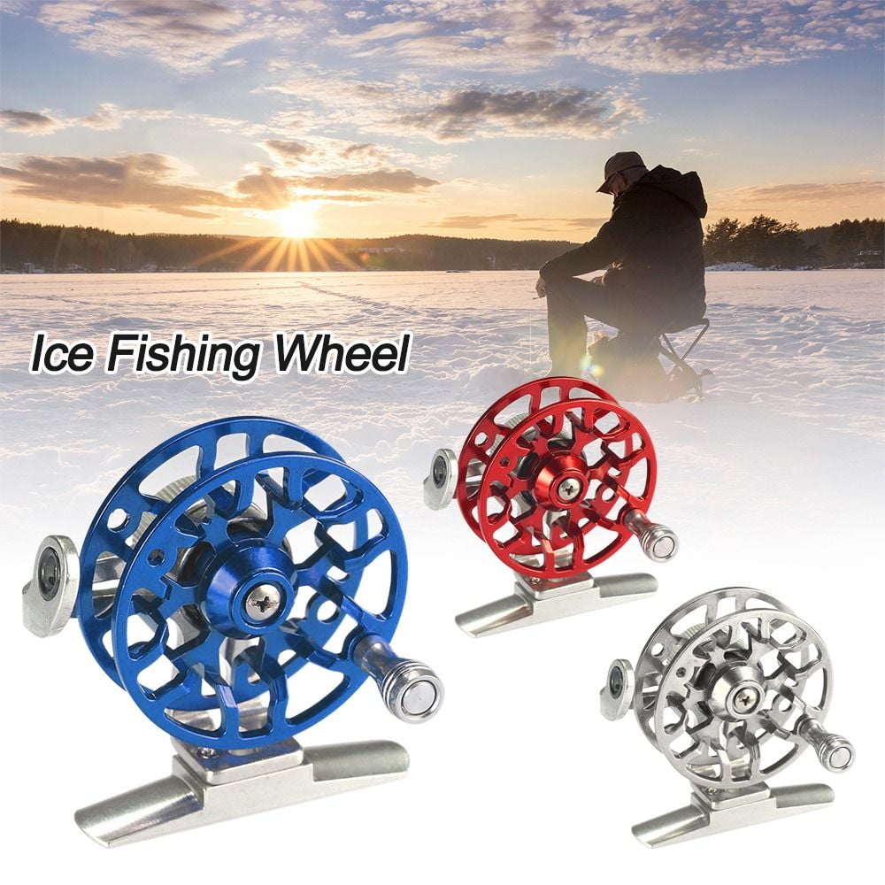 Hot Fishing Tool Accessories Smooth Handle Braking Aluminium Alloy Fishing  Reel Casting Metal Bait casting Reels Ice Fishing Wheel BLUE 