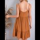 thumbnail image 5 of Vestido de Verano para Mujer 2025, Sin Mangas, con Tirantes Finos y Cuello en V, Informal, Estilo Swing. Naranja Rojo S, 5 of 7