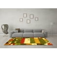 thumbnail image 3 of Ahgly Company Indoor Round Abstract Yellow Contemporary Area Rugs, 7' Round, 3 of 4