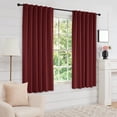 thumbnail image 6 of Deconovo Blackout Curtains for Living Room, 52"x63", Solid Back Tab Curtains,Burgundy Red, 2 Panels, 6 of 9