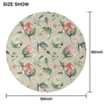 thumbnail image 6 of Pink White Floral Pattern Round Table Cloth,Wrinkle Resistant Table Cover with Polyester,Waterproof Reusable Tableclothes for Home Decor Summer Spring Picnic Dining Holiday (Round,60x60inch), 6 of 6
