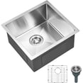 thumbnail image 4 of Undermount Kitchen Sink  Nano  Stainless Steel Deep Single Bowl with Efficient Drainage &amp; Tarnish- Finish for Bar  Laundry  RV  Includes Accessories, 4 of 6