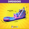 thumbnail image 4 of Pogo Crossover Inflatable Water Slide with Blower, Pink Unicorn 15 Foot Kids Waterslide, 4 of 9
