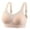 Beige, variant on Womens Bras Front Closure Wireless Comfortable Support Full Coverage for Middle Aged Plus Size 36C 38D 40B Nylon Soft Everyday Wear 4 Colors