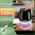 thumbnail image 4 of Food Chopper USB Rechargeable One Button Operation Easy To Use Energy Saving Garlic Chopper/ Electric Multi-Function Food Processor Blender Black, 4 of 4