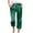 Green, variant on Bloomae Womens Silk Satin Capri Pajama Pants Casual Loose Lounge Nightwear Cropped Pants Drawstring Elastic Waist Wide Leg Pj Bottoms with Pockets Black XXL