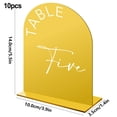 thumbnail image 1 of Bgsha Arch Wedding Table Number Acrylic Tabletop Signs with Stands Table Number for Wedding Parties Anniversaries Reception Cafe Hotel Party Bar Business Event, 1 of 6