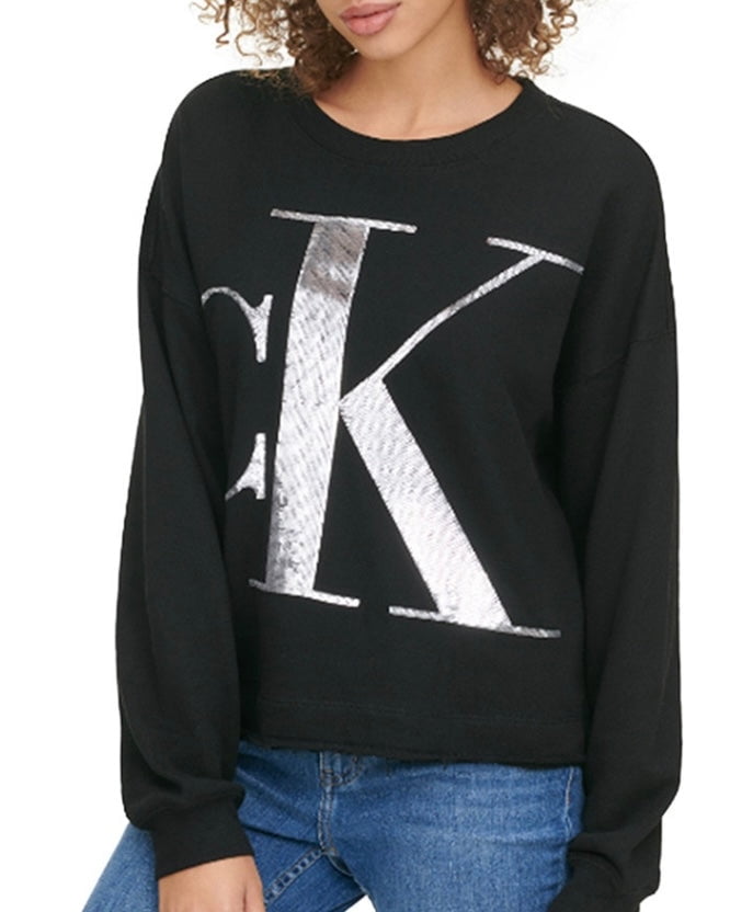 Calvin Klein Jeans Sequin Graphic Sweatshirt - Medium 