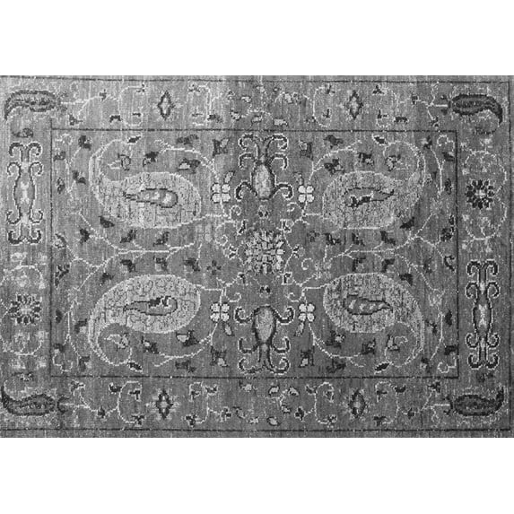 Ahgly Company Indoor Rectangle Persian Gray Traditional Area Rugs, 7' x 9'