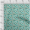 thumbnail image 2 of oneOone Polyester Spandex Dusty Teal Green Fabric Pomegranate Dress Material Fabric Print Fabric By The Yard 56 Inch Wide, 2 of 5