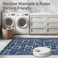 thumbnail image 5 of ODIKA 4'x6' Machine Washable Non-Slip Area Rug, Modern Interlocking Design High Traffic Rug, Blue, 248587, 5 of 7