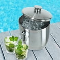 thumbnail image 6 of Oggi Double Wall Stainless Steel Ice Bucket w/ Tongs (2.8 lt, 3 qt), 6 of 9