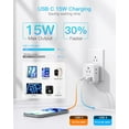 thumbnail image 3 of Travel Cruise Ship Essentials, Multi Plug Wall Outlet Extender with 4 Outlets USB (2 USB-C), Approved Power Strip Non Surge Protector, Adapter, Must Have Accessories, 3 of 3