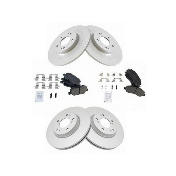 Front and Rear Brake Pad and Rotor Kit - Compatible with 2014 - 2018 Mitsubishi Outlander 2015 2016 2017