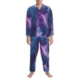 thumbnail image 3 of Fotbe Mystical White gorilla Jungle Pijama de Hombre con Estampado de Manga Larga, Conjunto de 2 Piezas, Ropa de Dormir Suave y Cómoda con Bolsillos-X-Large, 3 of 7