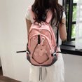 thumbnail image 4 of Mochila escolar para niñas Volver a la escuela Bolso de libros estética Bolso de viaje para computadora portátil (Rosa), 4 of 7