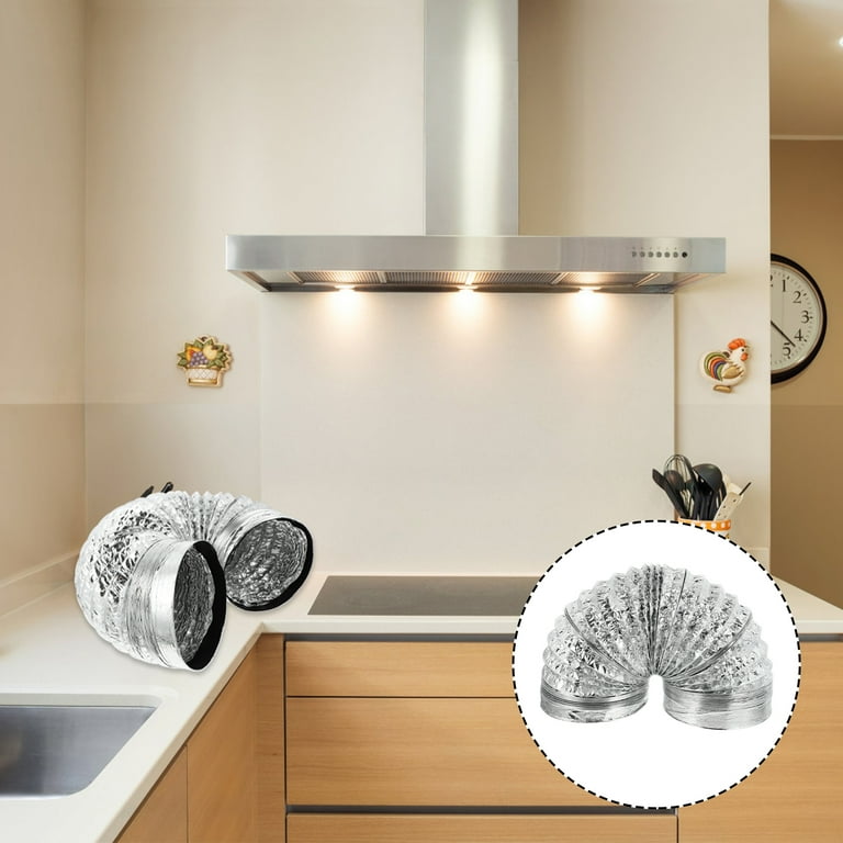 1Pc Aluminum Foil Vent Pipe Flexible Air Duct Practical Kitchen Exhaust Pipe