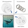 thumbnail image 5 of Blue Whale Coastal Bathroom Shower Curtains with 12 Hooks Polyester Waterproof Shower Curtain for Stalls and Bathtubs Nautical Summer Ocean Seaside Decorative Bathroom Privacy Curtain 72x96 Inches, 5 of 9