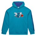 thumbnail image 2 of Men's Mitchell & Ness Teal Charlotte Hornets Hardwood Classics Nights Raglan Pullover Hoodie, 2 of 3