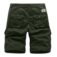 thumbnail image 2 of MSJUHEG Mens Shorts Men'S Shorts Male Solid Color Multi Pocket Zipper Buckle Outdoor Shorts Tooling Shorts Shorts Men Army Green L, 2 of 3