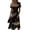 Black, variant on Halloween Costume Dresses for Women Short Sleeve V Neck Flowy Sundress Halloween Print Lightweight Outfit Wedding Guest Halloween Party Wear