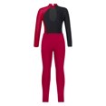 thumbnail image 4 of MSemis Kids Girls 2 Pieces Dance Gymnastics Leotard Unitard with Full Length Leggings Burgundy 6, 4 of 5