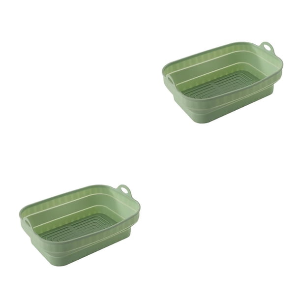 Bandeja de silicona Advancent para freidora de aire forma cuadrada resistente al calor 2Conjunto
