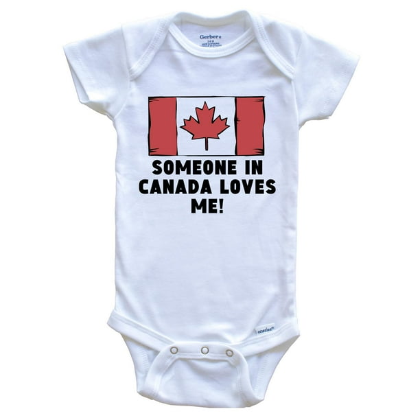 Really Awesome Shirts Someone In Canada Loves Me Canadian Flag Baby